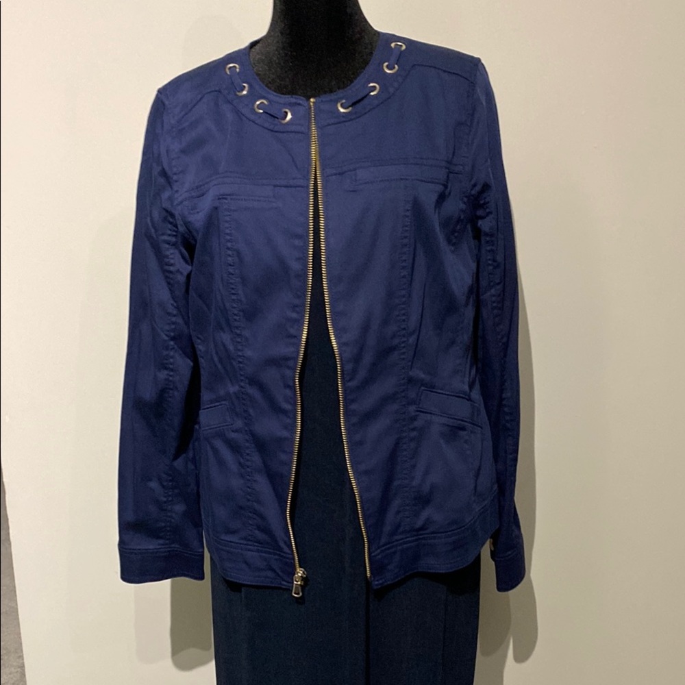Chico’s Women's Navy Blue Jacket.